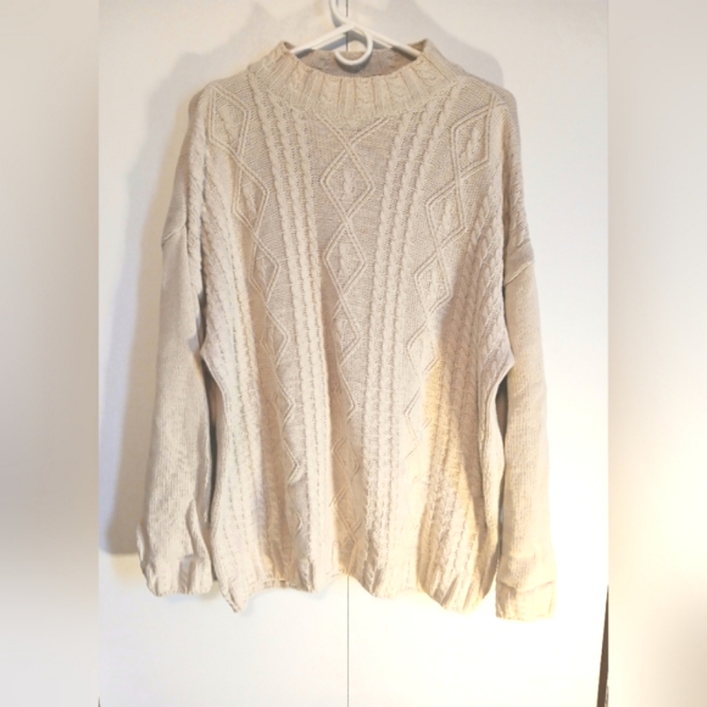 Cozy Cream Cable Knit Sweater